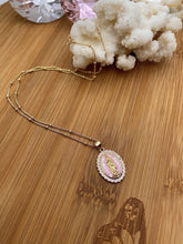 Load image into Gallery viewer, Pink Shell Virgin Mary Necklace
